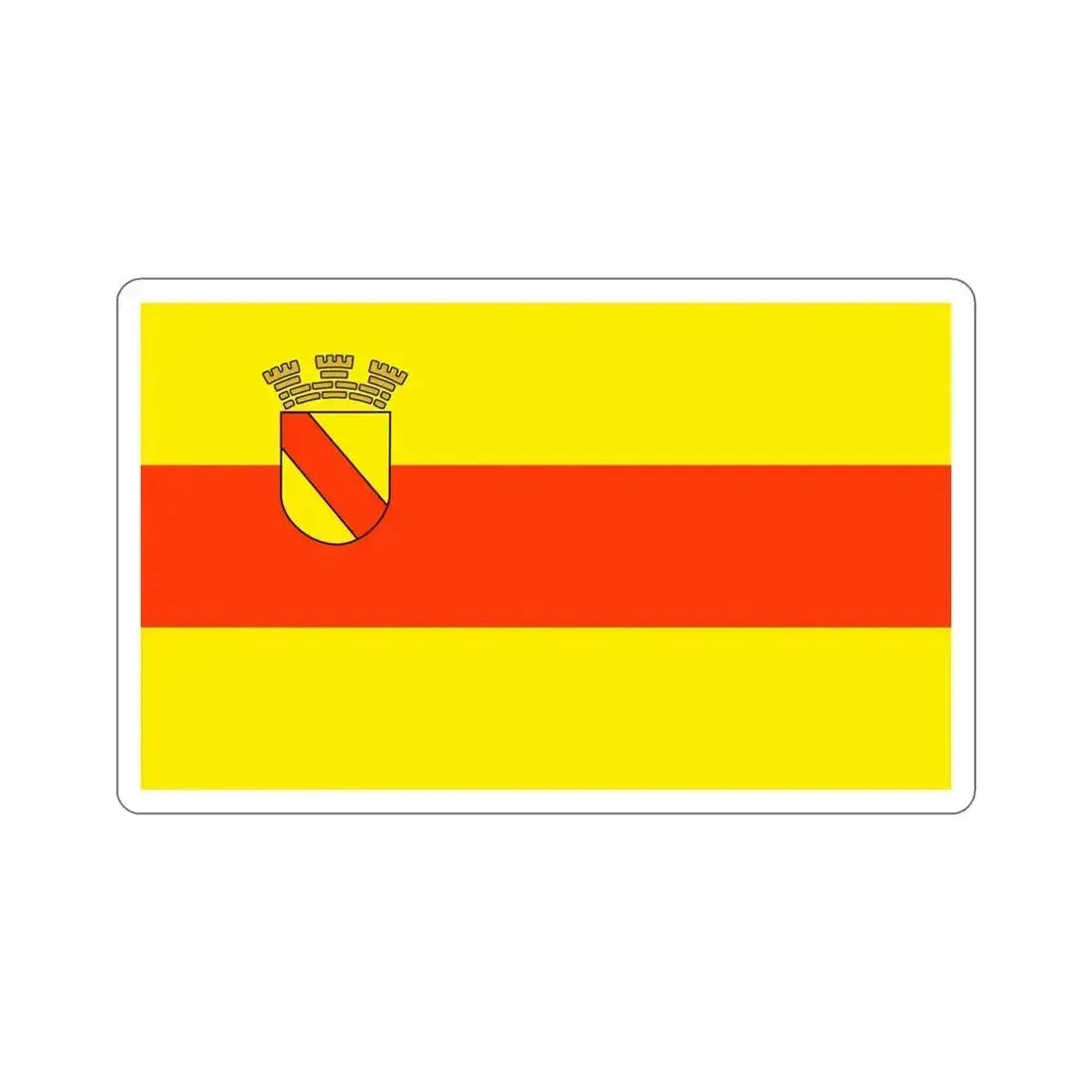 Flag of Baden Baden Germany STICKER Vinyl Die-Cut Decal 5 Inch - The Sticker Space
