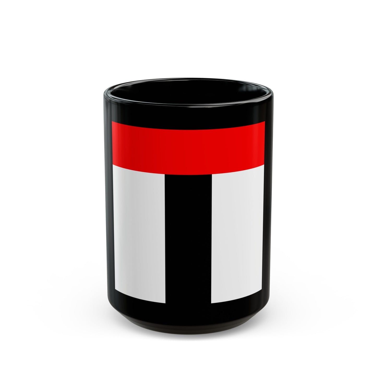 Flag of Baden Switzerland - Black Coffee Mug-15oz-The Sticker Space