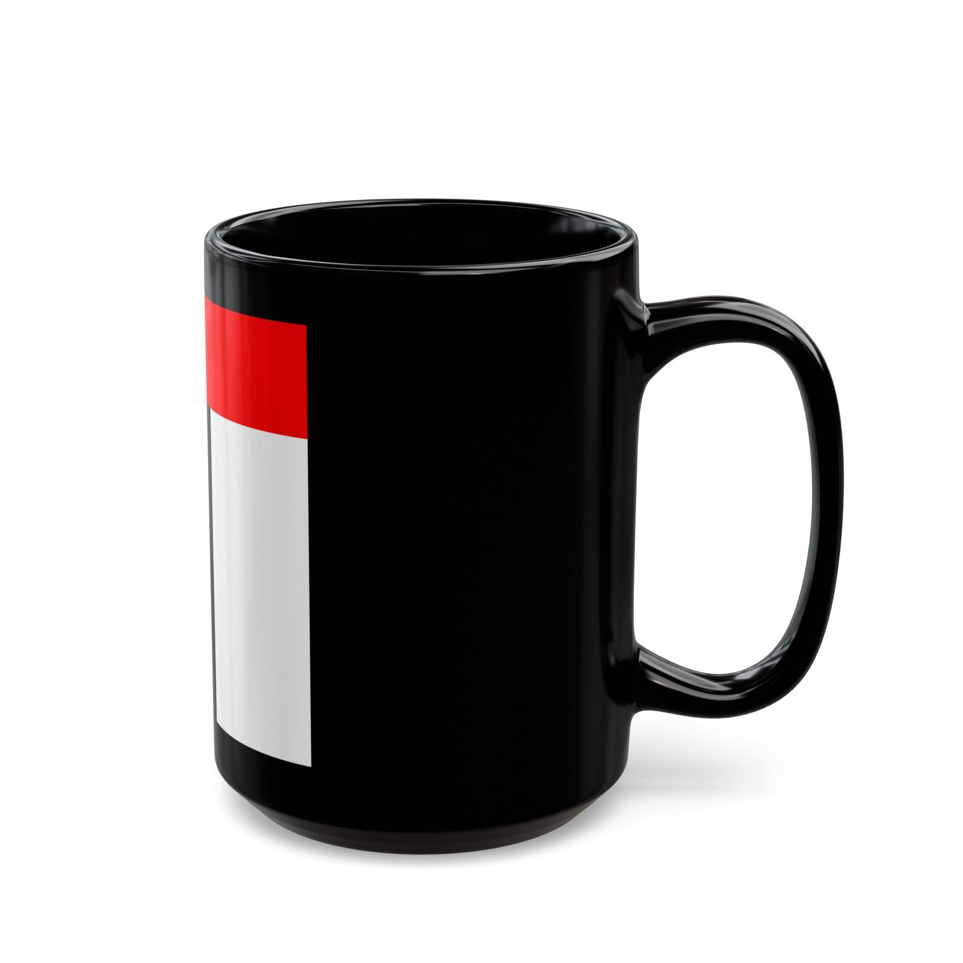 Flag of Baden Switzerland - Black Coffee Mug-The Sticker Space