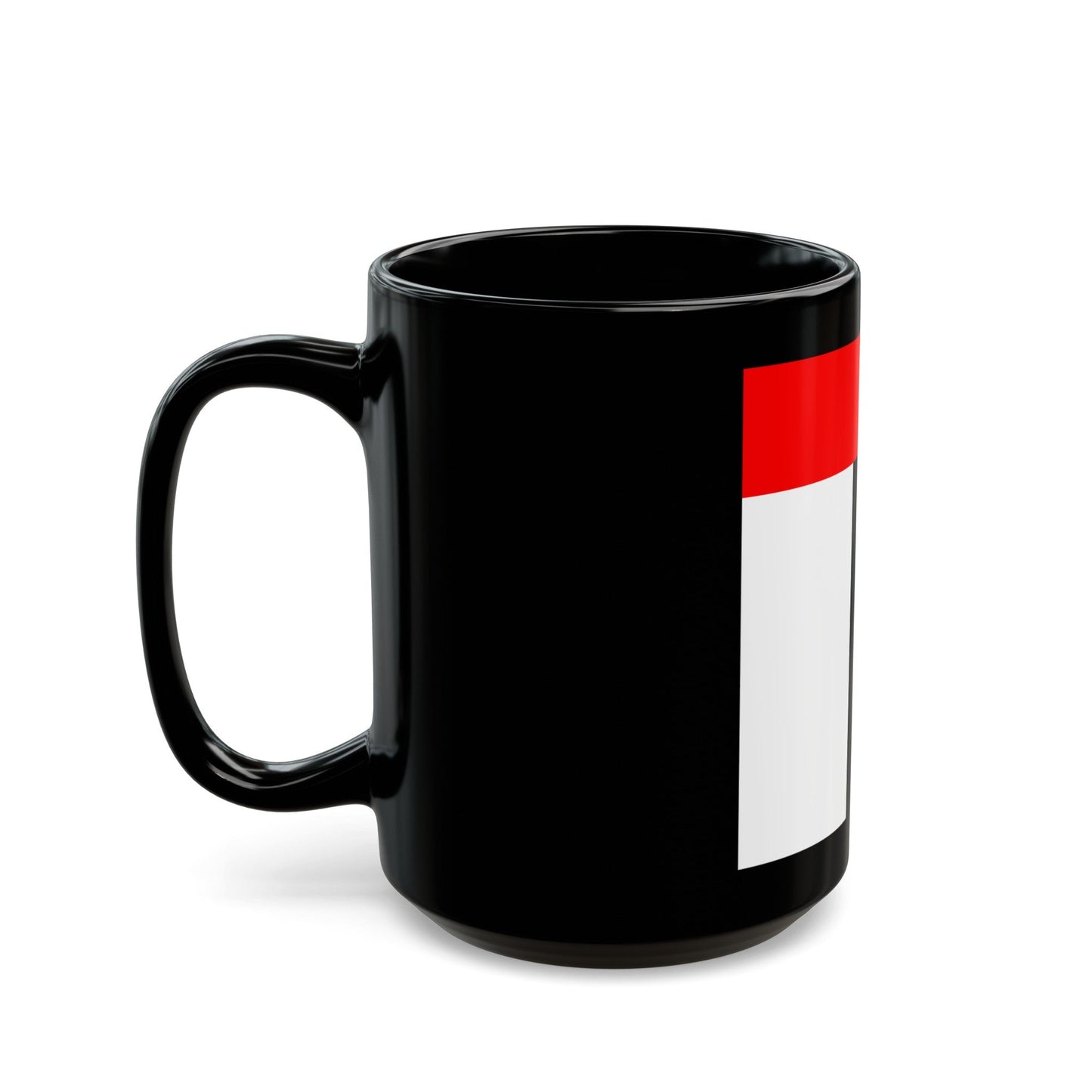 Flag of Baden Switzerland - Black Coffee Mug-The Sticker Space