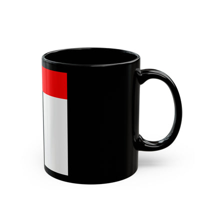 Flag of Baden Switzerland - Black Coffee Mug-The Sticker Space