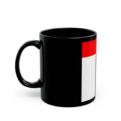 Flag of Baden Switzerland - Black Coffee Mug-The Sticker Space