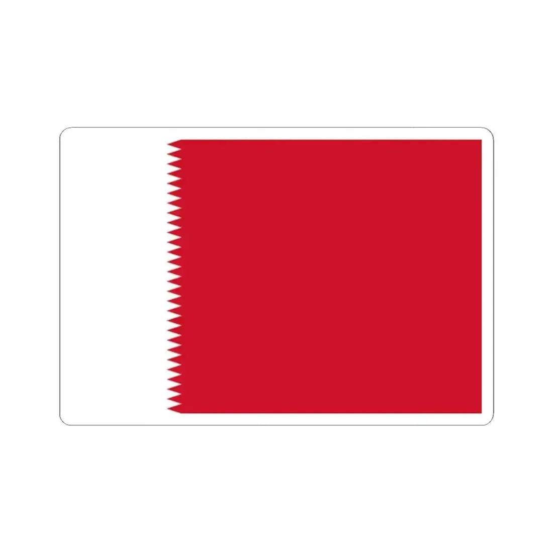 Flag of Bahrain 1932-1972 3-2 (Bahrain) STICKER Vinyl Kiss-Cut Decal 2 Inch White - The Sticker Space