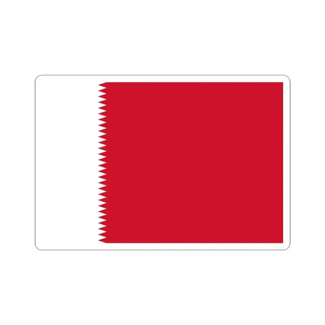 Flag of Bahrain 1932-1972 3-2 (Bahrain) STICKER Vinyl Kiss-Cut Decal 3 Inch White - The Sticker Space