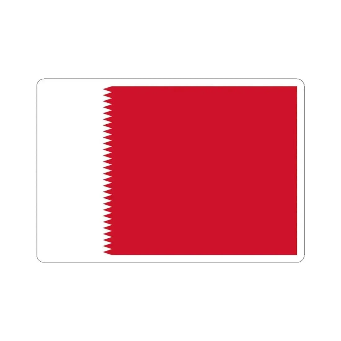 Flag of Bahrain 1932-1972 3-2 (Bahrain) STICKER Vinyl Kiss-Cut Decal 4 Inch White - The Sticker Space