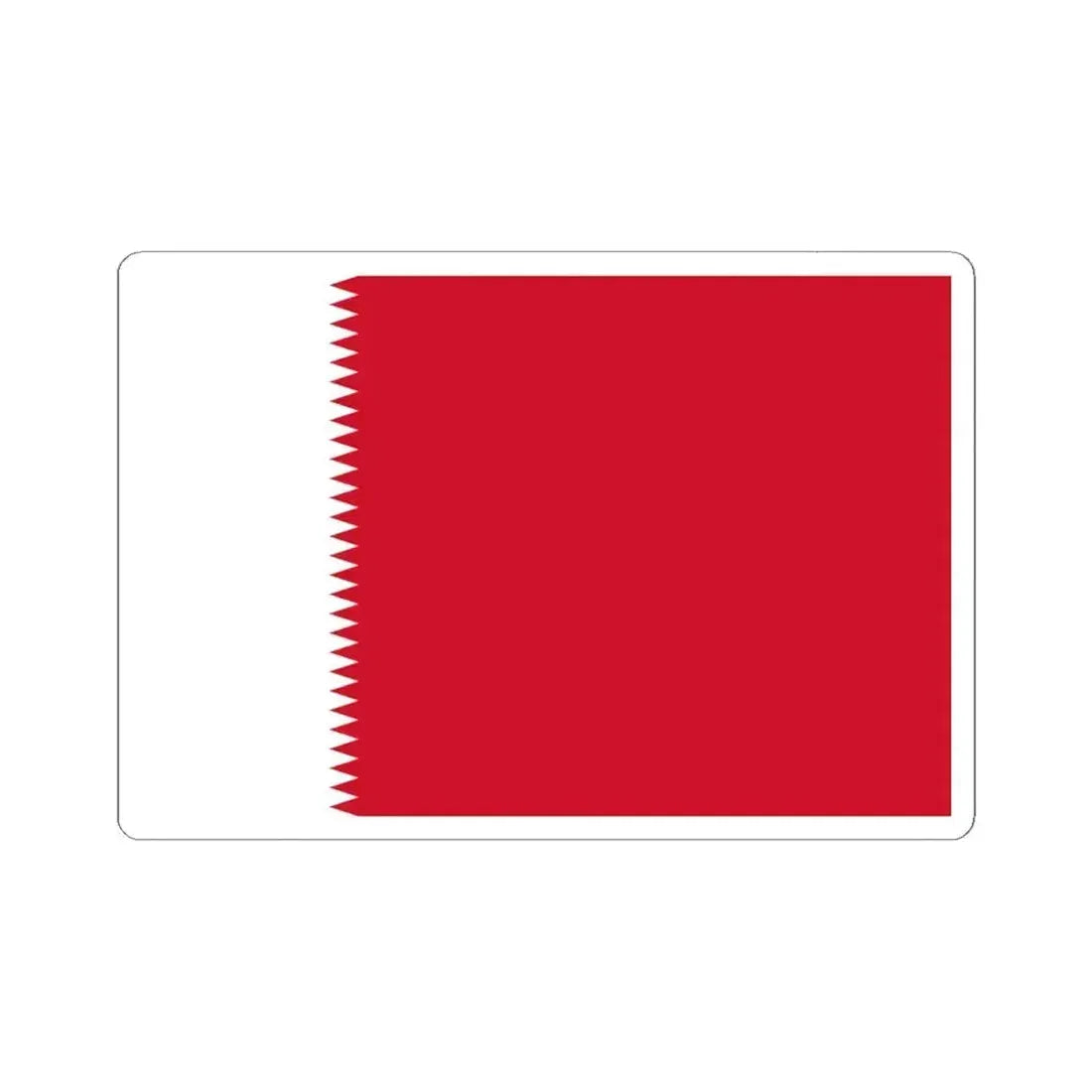Flag of Bahrain 1932-1972 3-2 (Bahrain) STICKER Vinyl Kiss-Cut Decal 6 Inch White - The Sticker Space
