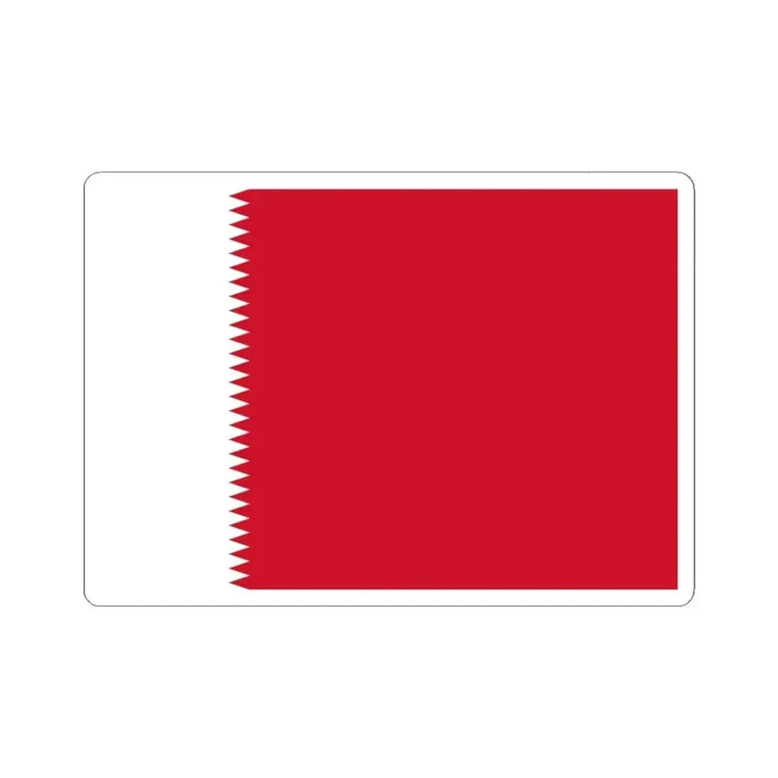 Flag of Bahrain 1932-1972 (Bahrain) STICKER Vinyl Kiss-Cut Decal 3 Inch White - The Sticker Space