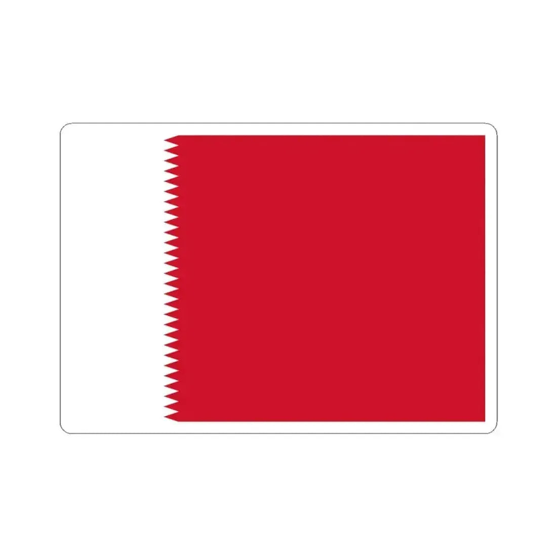 Flag of Bahrain 1932-1972 (Bahrain) STICKER Vinyl Kiss-Cut Decal 4 Inch White - The Sticker Space