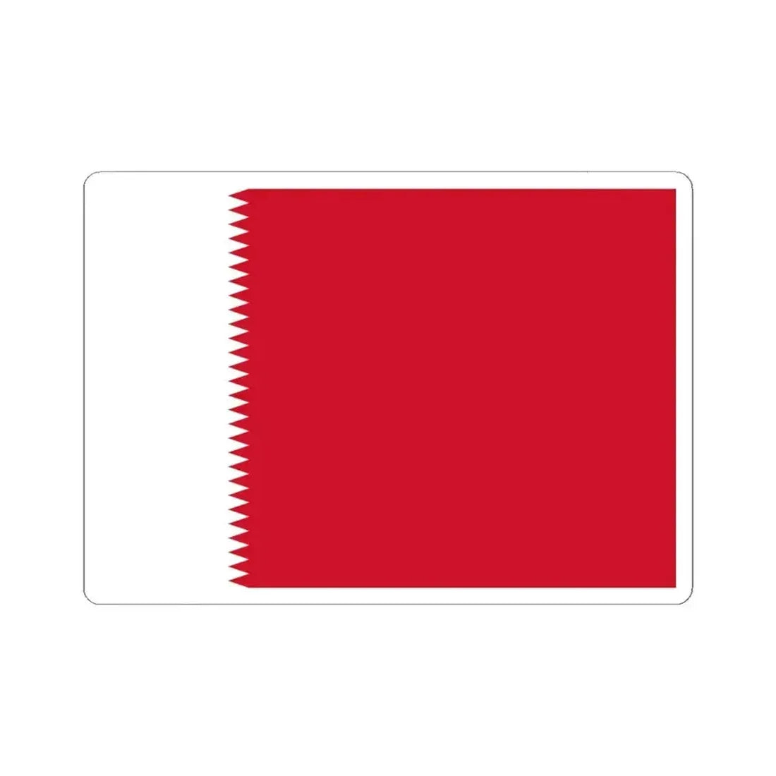 Flag of Bahrain 1932-1972 (Bahrain) STICKER Vinyl Kiss-Cut Decal 6 Inch White - The Sticker Space