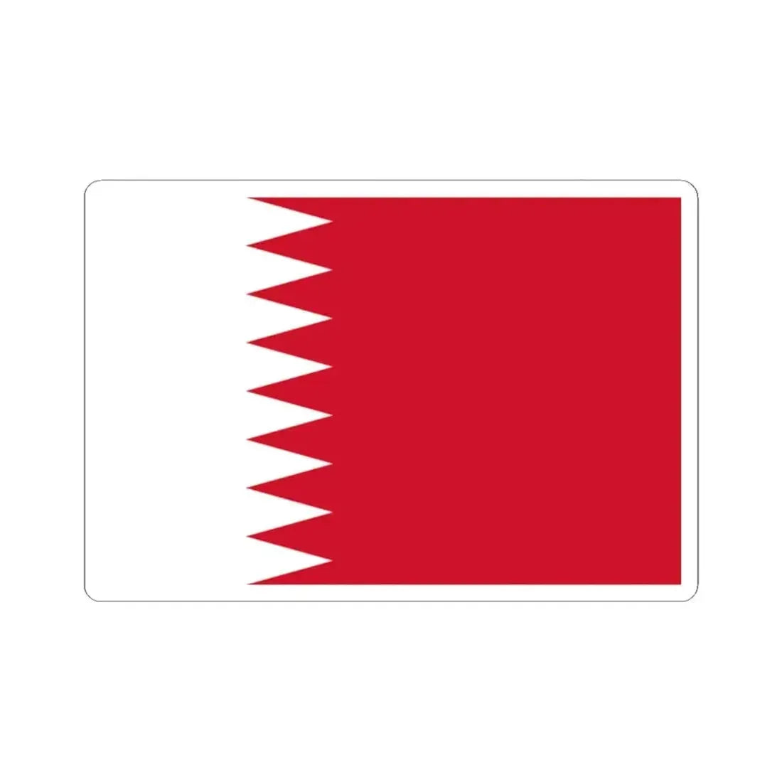 Flag of Bahrain 1972-2002 3-2 (Bahrain) STICKER Vinyl Kiss-Cut Decal 2 Inch White - The Sticker Space
