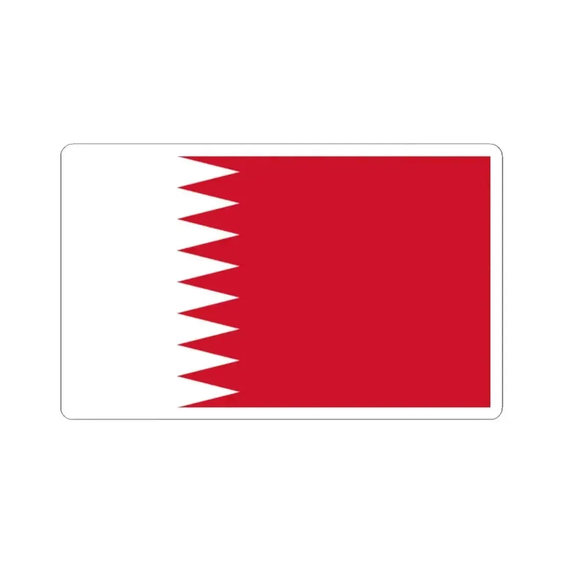 Flag of Bahrain 1972-2002 (Bahrain) STICKER Vinyl Kiss-Cut Decal 2 Inch White - The Sticker Space