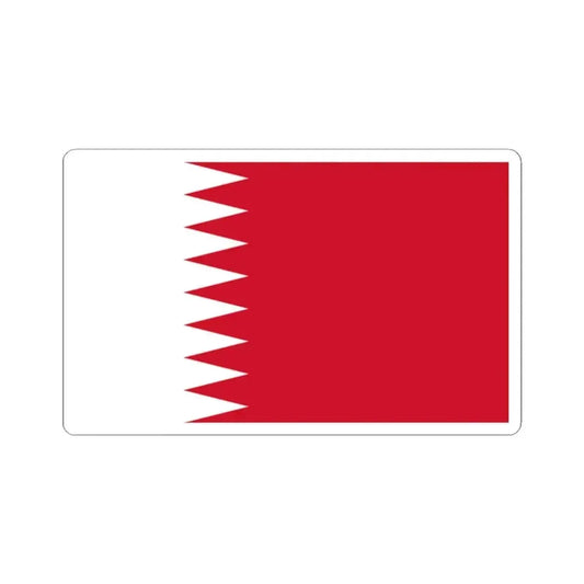 Flag of Bahrain 1972-2002 (Bahrain) STICKER Vinyl Kiss-Cut Decal 2 Inch White - The Sticker Space