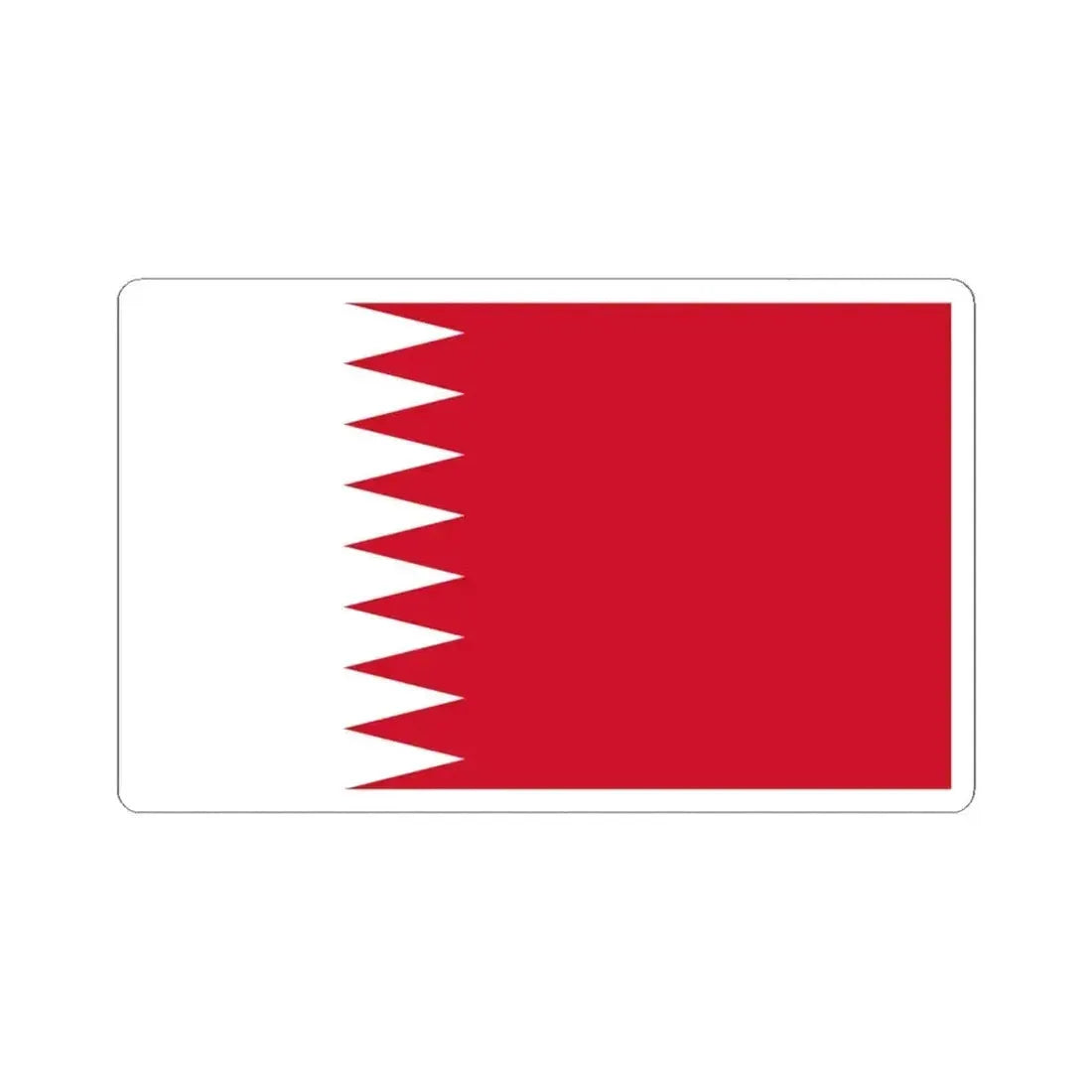 Flag of Bahrain 1972-2002 (Bahrain) STICKER Vinyl Kiss-Cut Decal 6 Inch White - The Sticker Space