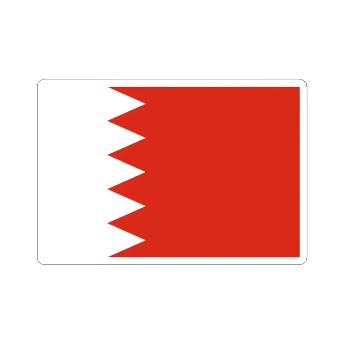 Flag of Bahrain 3-2 (Bahrain) STICKER Vinyl Kiss-Cut Decal 2 Inch White - The Sticker Space