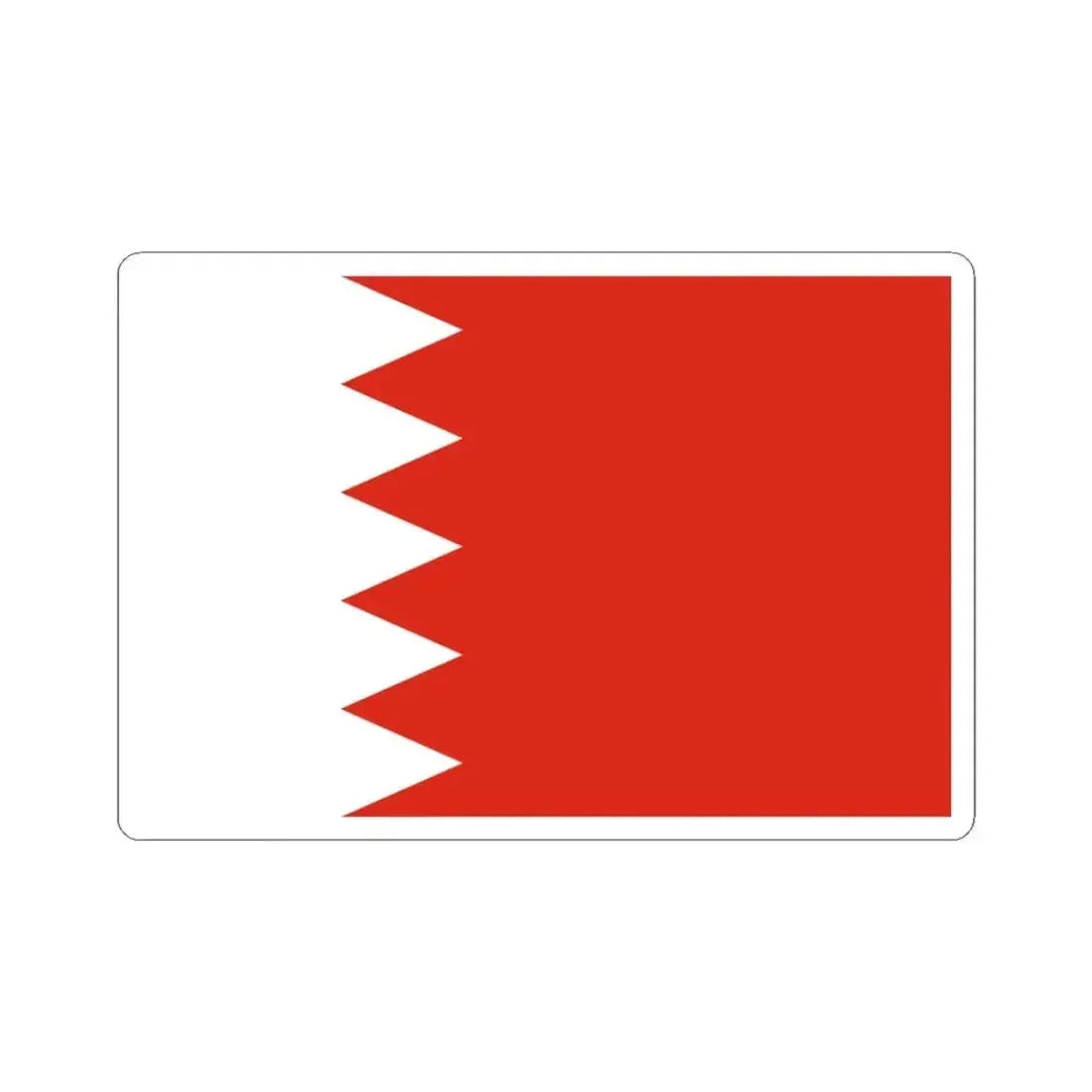 Flag of Bahrain 3-2 (Bahrain) STICKER Vinyl Kiss-Cut Decal 3 Inch White - The Sticker Space