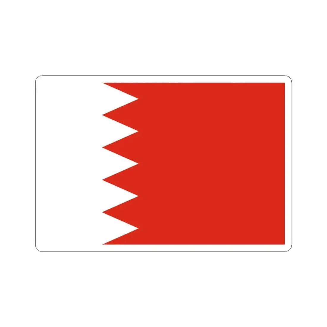 Flag of Bahrain 3-2 (Bahrain) STICKER Vinyl Kiss-Cut Decal 4 Inch White - The Sticker Space