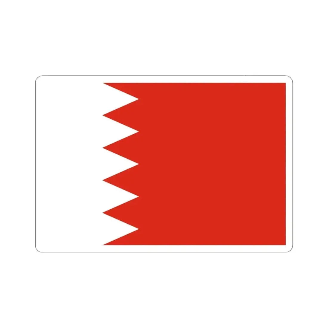 Flag of Bahrain 3-2 (Bahrain) STICKER Vinyl Kiss-Cut Decal 6 Inch White - The Sticker Space