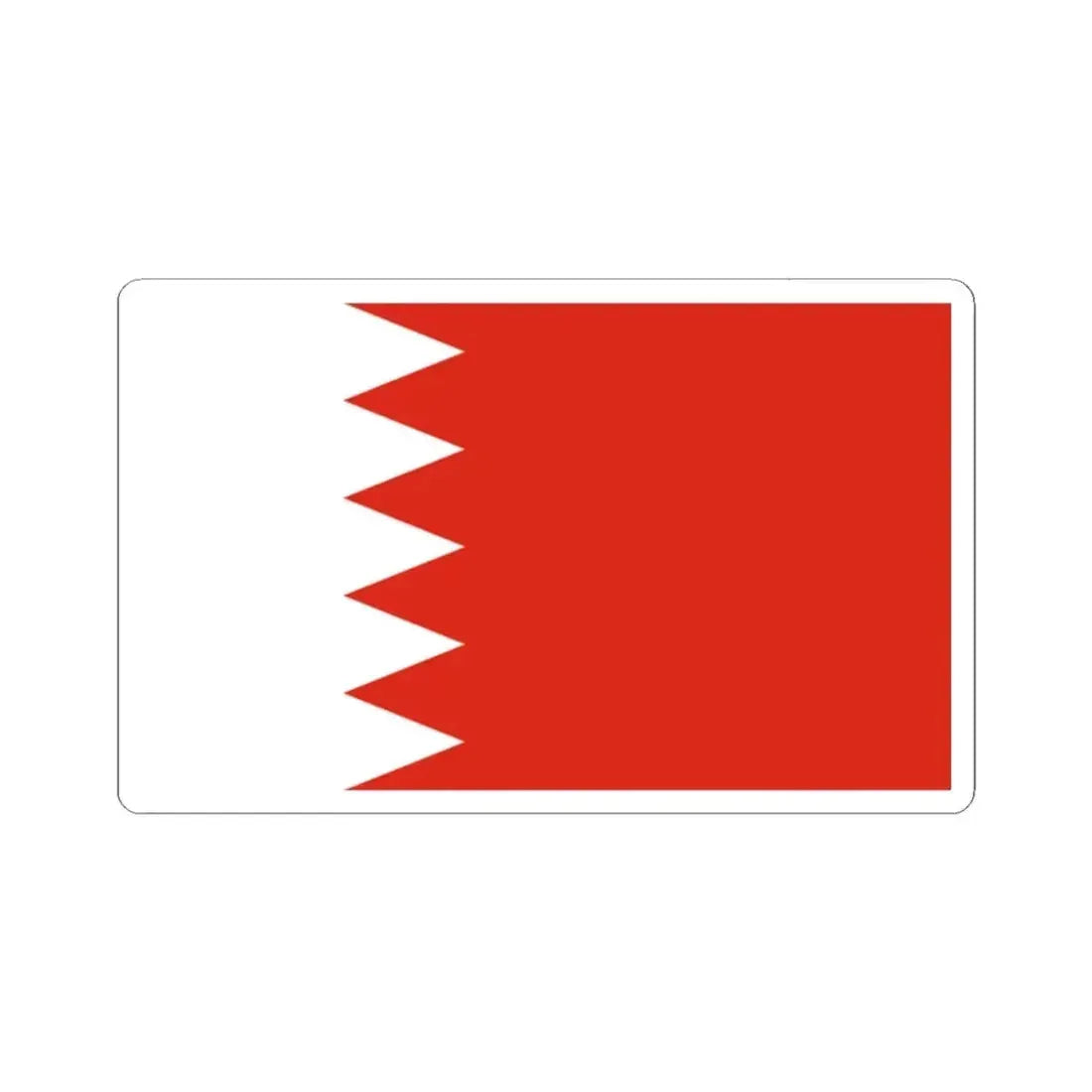 Flag of Bahrain (Bahrain) STICKER Vinyl Kiss-Cut Decal 2 Inch White - The Sticker Space