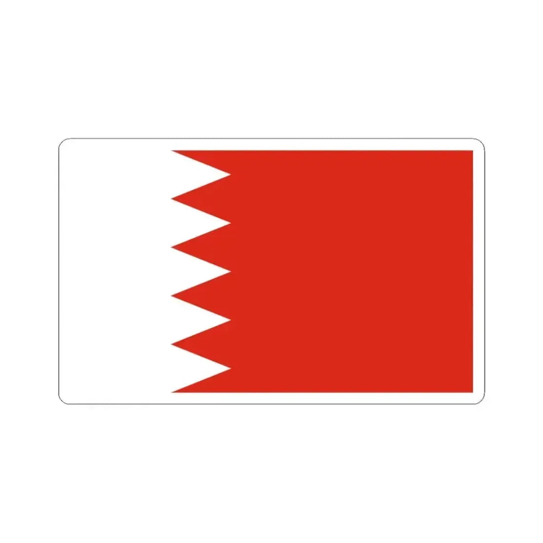 Flag of Bahrain (Bahrain) STICKER Vinyl Kiss-Cut Decal 3 Inch White - The Sticker Space