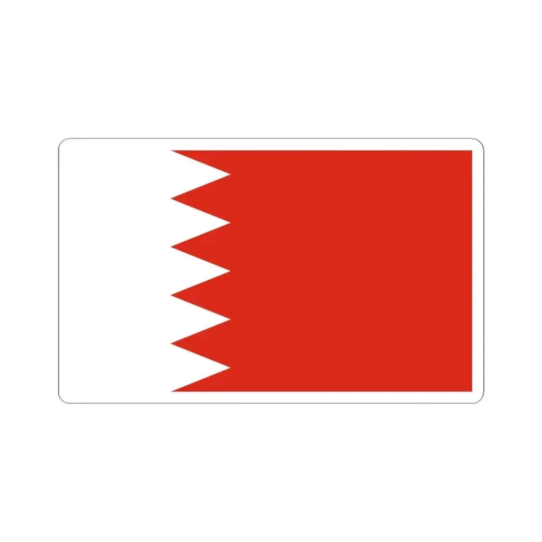 Flag of Bahrain (Bahrain) STICKER Vinyl Kiss-Cut Decal 6 Inch White - The Sticker Space
