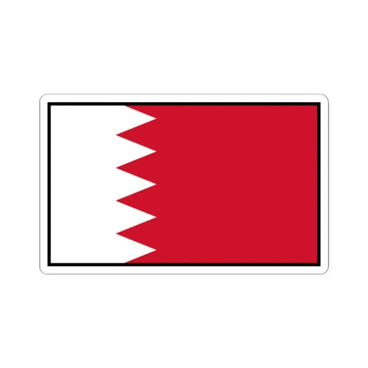 Flag of Bahrain bordered (Bahrain) STICKER Vinyl Kiss-Cut Decal 2 Inch White - The Sticker Space