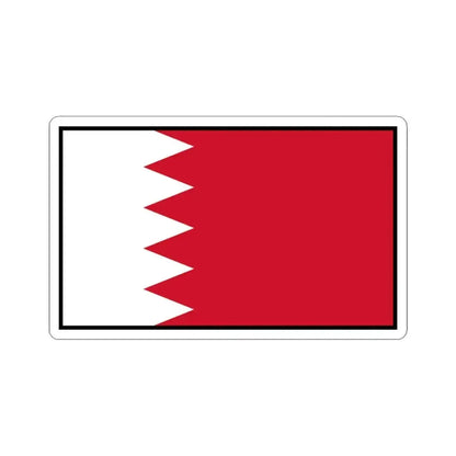Flag of Bahrain bordered (Bahrain) STICKER Vinyl Kiss-Cut Decal 3 Inch White - The Sticker Space