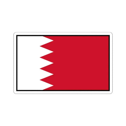 Flag of Bahrain bordered (Bahrain) STICKER Vinyl Kiss-Cut Decal 4 Inch White - The Sticker Space