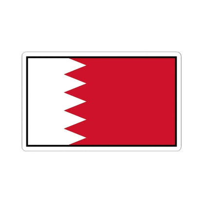 Flag of Bahrain bordered (Bahrain) STICKER Vinyl Kiss-Cut Decal 6 Inch White - The Sticker Space