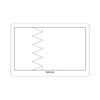 Flag of Bahrain colouring page (Bahrain) STICKER Vinyl Kiss-Cut Decal 2 Inch White - The Sticker Space