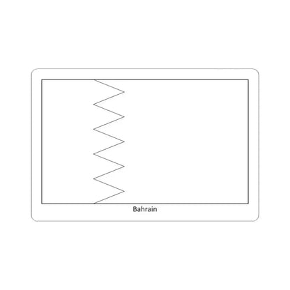 Flag of Bahrain colouring page (Bahrain) STICKER Vinyl Kiss-Cut Decal 3 Inch White - The Sticker Space