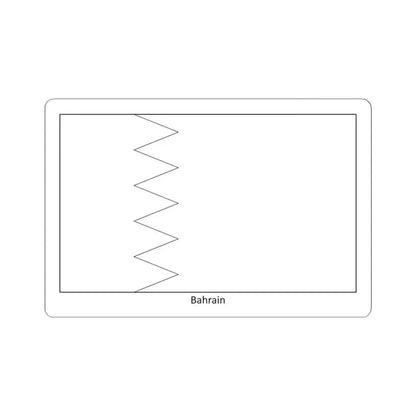 Flag of Bahrain colouring page (Bahrain) STICKER Vinyl Kiss-Cut Decal 4 Inch White - The Sticker Space