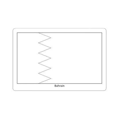 Flag of Bahrain colouring page (Bahrain) STICKER Vinyl Kiss-Cut Decal 6 Inch White - The Sticker Space