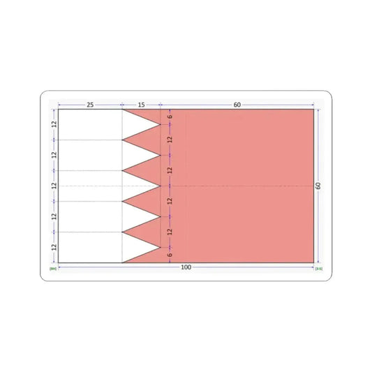 Flag of Bahrain construction sheet (Bahrain) STICKER Vinyl Kiss-Cut Decal 2 Inch White - The Sticker Space