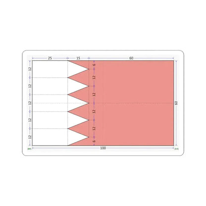 Flag of Bahrain construction sheet (Bahrain) STICKER Vinyl Kiss-Cut Decal 3 Inch White - The Sticker Space