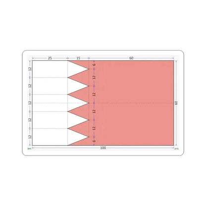 Flag of Bahrain construction sheet (Bahrain) STICKER Vinyl Kiss-Cut Decal 6 Inch White - The Sticker Space