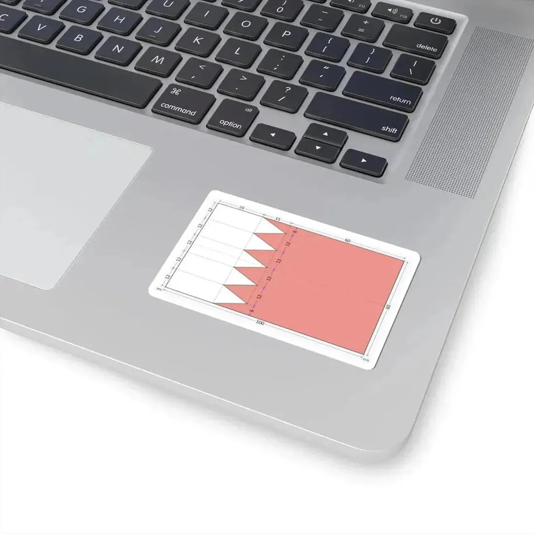 Flag of Bahrain construction sheet (Bahrain) STICKER Vinyl Kiss-Cut Decal - The Sticker Space
