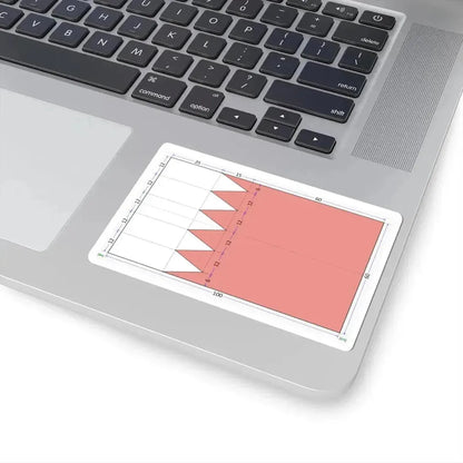 Flag of Bahrain construction sheet (Bahrain) STICKER Vinyl Kiss-Cut Decal - The Sticker Space