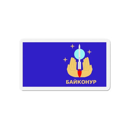 Flag of Baikonur Kazakhstan - Refrigerator Magnet 4 Inch - The Sticker Space