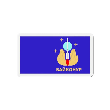 Flag of Baikonur Kazakhstan - Refrigerator Magnet 5 Inch - The Sticker Space