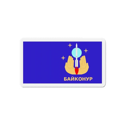 Flag of Baikonur Kazakhstan - Refrigerator Magnet 6 Inch - The Sticker Space