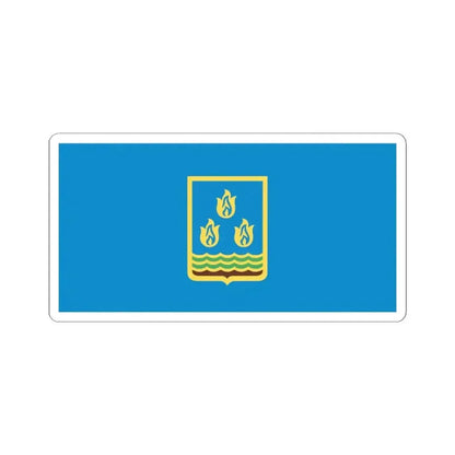 Flag of Baku Azerbaijan (Azerbaijan) STICKER Vinyl Kiss-Cut Decal 4 Inch White - The Sticker Space