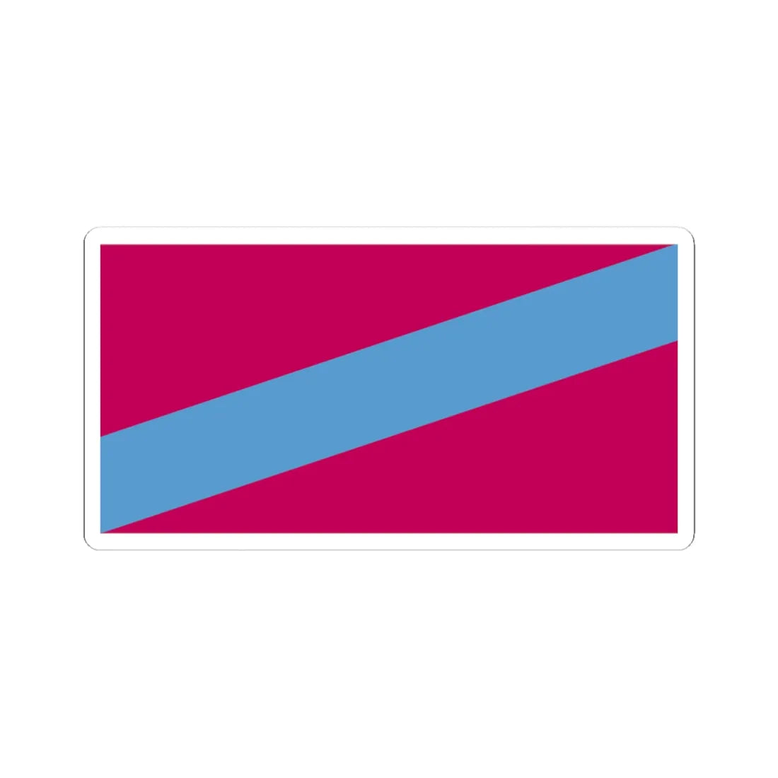 Flag of Balakliia Raion (Ukraine) STICKER Vinyl Kiss-Cut Decal 3 Inch White - The Sticker Space