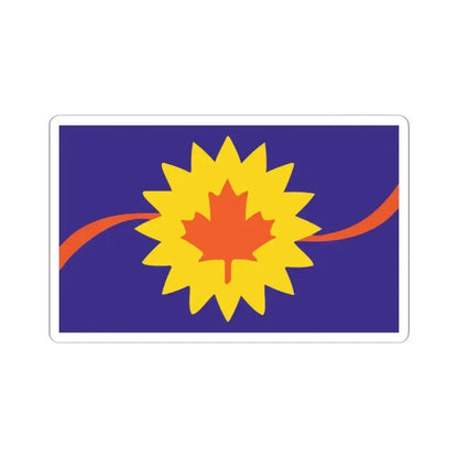 Flag of Baldwin City Kansas (United States) STICKER Vinyl Kiss-Cut Decal 2 Inch White - The Sticker Space