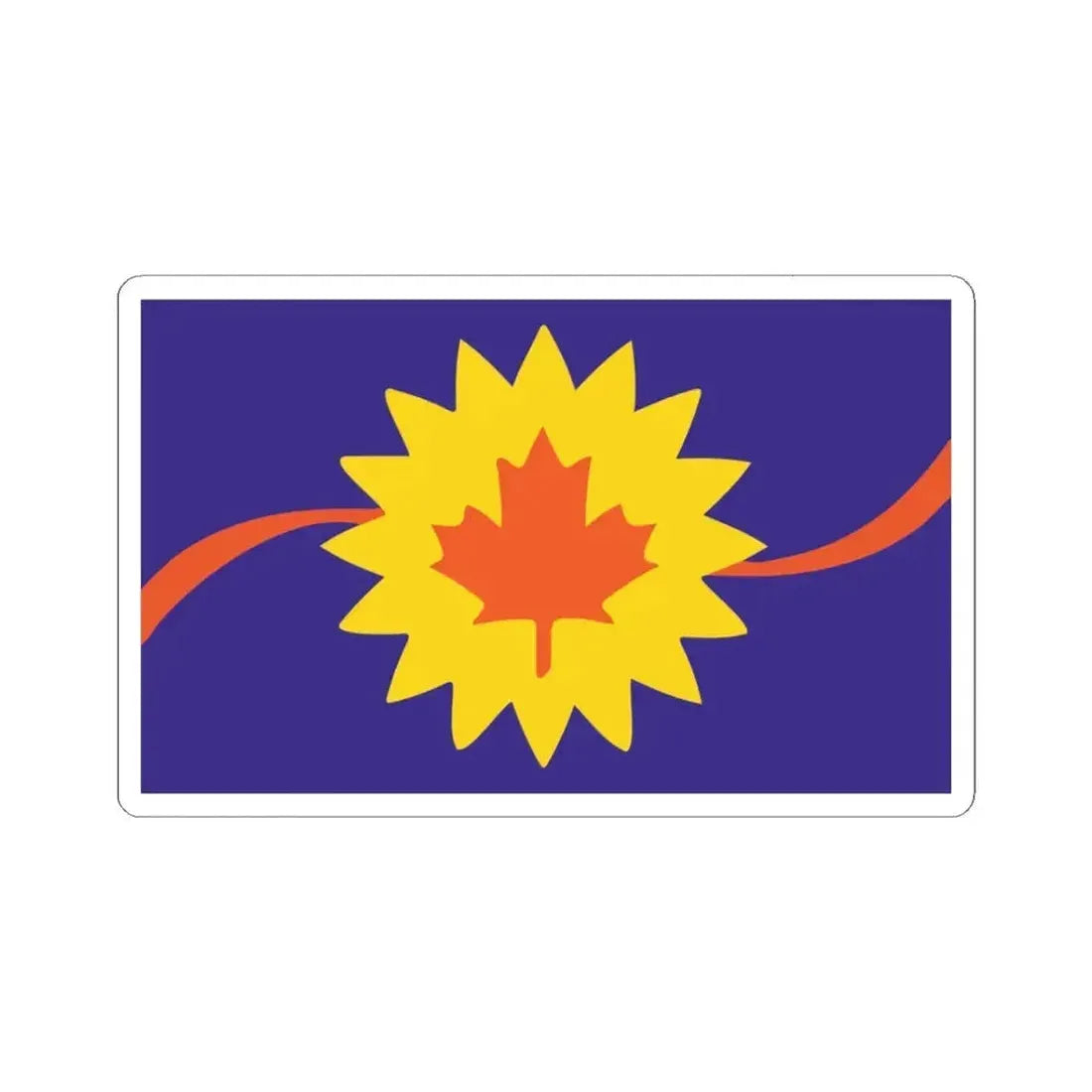 Flag of Baldwin City Kansas (United States) STICKER Vinyl Kiss-Cut Decal 3 Inch White - The Sticker Space