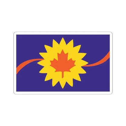 Flag of Baldwin City Kansas (United States) STICKER Vinyl Kiss-Cut Decal 3 Inch White - The Sticker Space