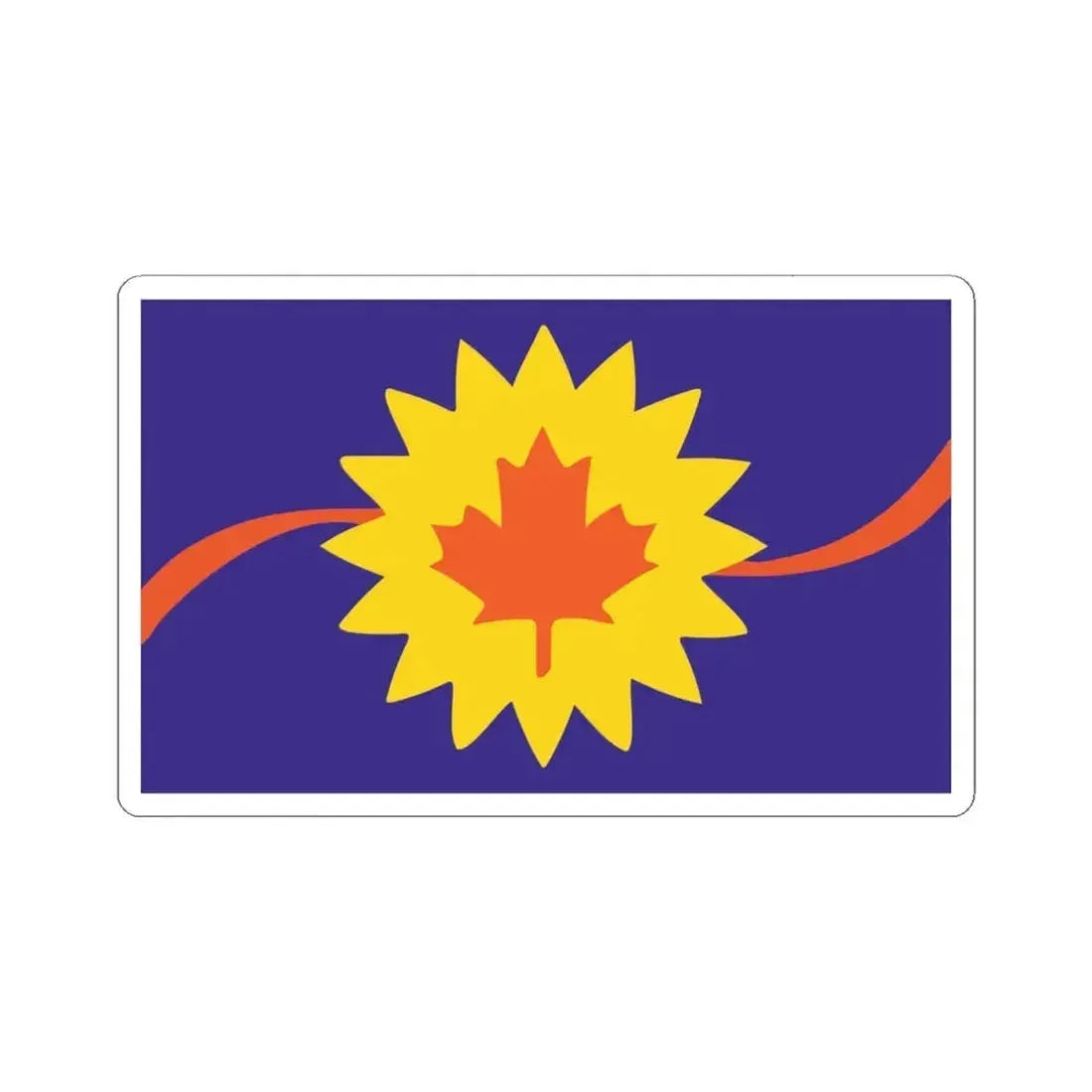 Flag of Baldwin City Kansas (United States) STICKER Vinyl Kiss-Cut Decal 4 Inch White - The Sticker Space