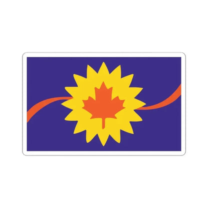 Flag of Baldwin City Kansas (United States) STICKER Vinyl Kiss-Cut Decal 4 Inch White - The Sticker Space