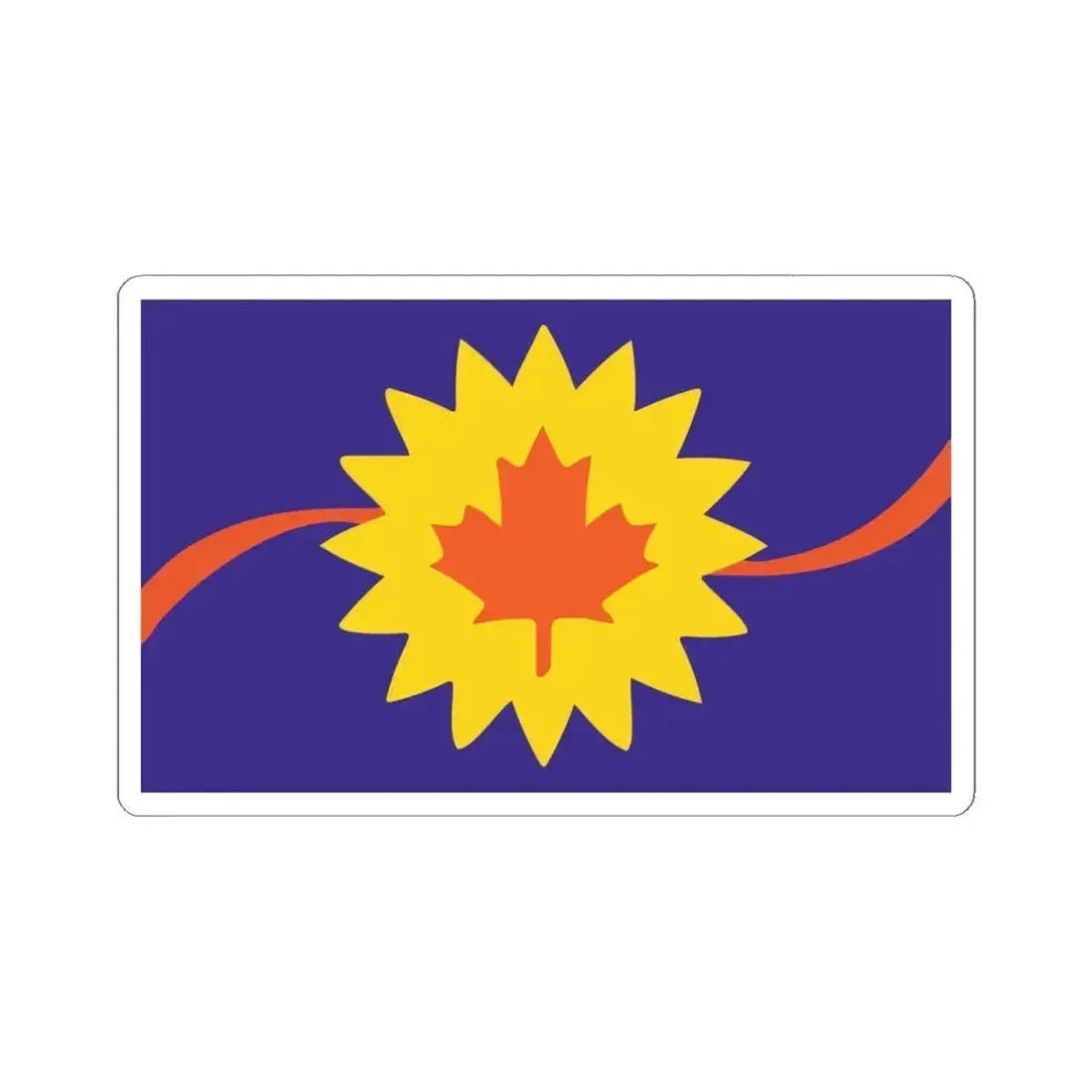 Flag of Baldwin City Kansas (United States) STICKER Vinyl Kiss-Cut Decal 6 Inch White - The Sticker Space