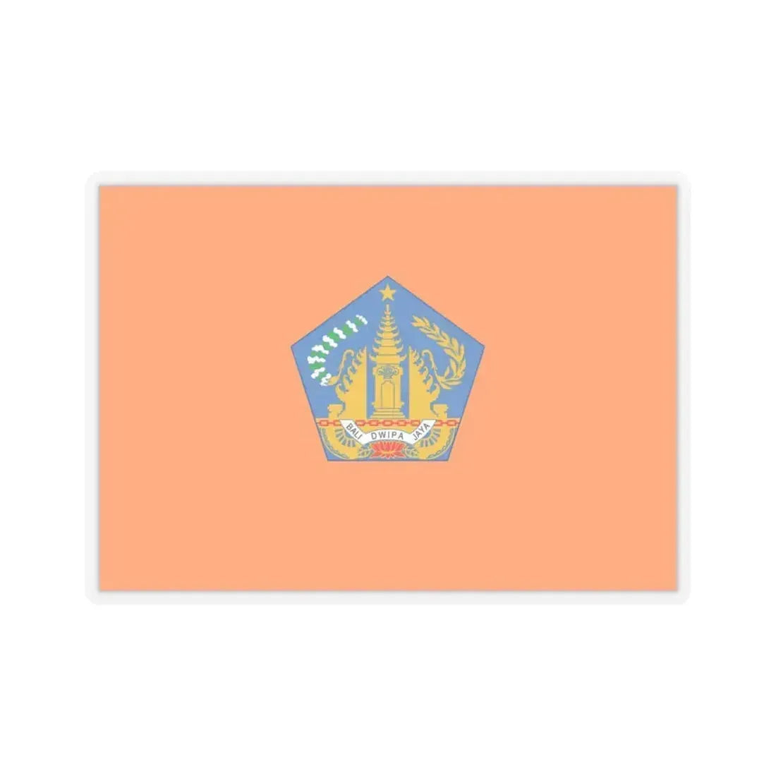 Flag of Bali Indonesia - STICKER Vinyl Kiss-Cut Decal 3 Inch Transparent - The Sticker Space