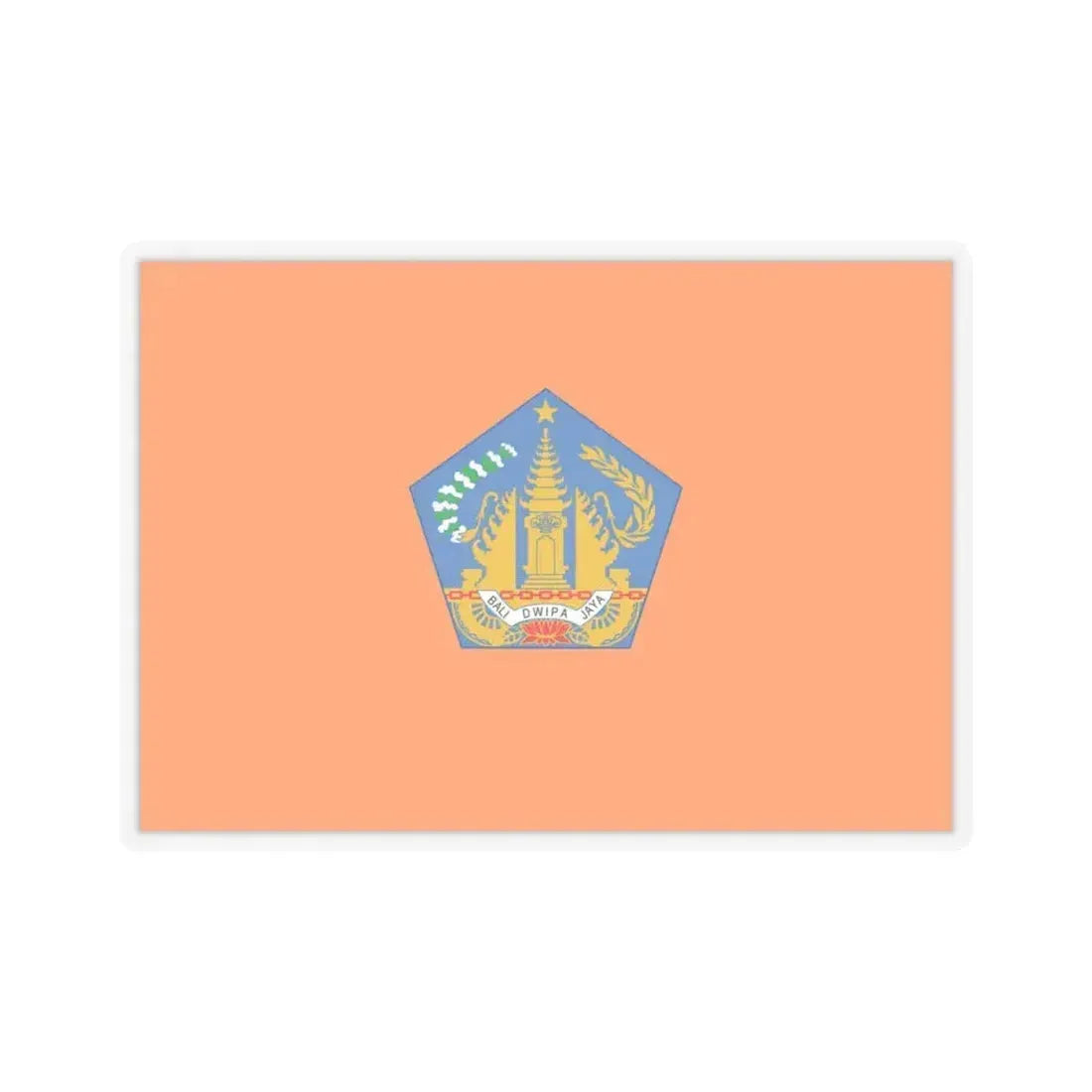 Flag of Bali Indonesia - STICKER Vinyl Kiss-Cut Decal 4 Inch Transparent - The Sticker Space